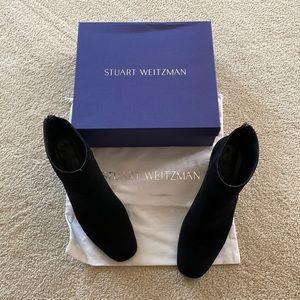 SW Bacari black suede ankle boot - size 12 BV